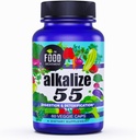 食品运动 - Alkalize 55 55 发酵食品 黑土 Humic Fulvic Trace Minerals, Electrolytes, pH平衡, Immune Boosting, Vegan - 60 Veggie caps