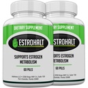 Estrohalt 2 Pack 120 Pills - 最佳雌激素屏蔽剂 DIM 补充剂(Diindolylmethane)和Indole-3-Carbinol(I3C) 供女性和男性使用。