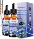 2 Pack NAD 女性和男性补充,NAD Nicotinamide Riboside Reveveratrol 900mg & Quercetin, Niacin, Collagen, Biotin, Liquid NAD Plus 补充,NR900 抗衰老皮肤能量长寿重点