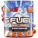 G Fuel Dragon Ball Z Energy Drinking Powder,预研咖啡因混合剂用于游戏,无糖聚焦氨基,维生素+抗氧化剂,9.8oz(草莓Lychee,40 services)