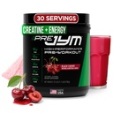 JYM 补充科学预科 JYM 黑樱桃 男女预研粉,BCAAs,Nootropoctics, Creatine HCI, Citrulline, Beta-Alanine, Betaine, Taurine, Huperzine, 30名服务员