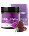 HERBAMAMA 牛奶硝酸盐补充剂 - 1500mg 牛奶硝酸盐种子 Gummys for Liver cleanse - Vegan, Non-GMO Liver Supports with Silybum Marianum - 60 Pectin-基于蓝莓-味的菜