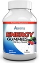 绝对营养 野莓火焰能源 古米 - 成人咖啡 古米 B12 Gummys B12 Gummys Prewout Energy Chews for Women & Men, Energy Vitamins, 代谢支持疲劳 聚焦