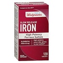 Walgreens 铁慢释放 高可能性 氟化硫酸盐 45毫克,平板,120 ea