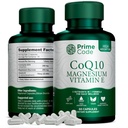 主码 [3 in 1] CoQ10 250mg 与甘油镁和维生素 E → CoQ10 缩写 250mg → 甘油镁 200mg → 维生素 E 15mg → Non-GMO → Gluten & Soy Free → Vegan