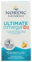 北欧自然学 终极奥米加-D3,柠檬火焰 - 120 软宝石 - 1280 mg Omega-3 + 1000 IU 维生素 D3 - EPA & DHA - 促进脑,心脏,和免疫健康 - 60 服务