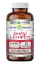 神奇的Acetyl L-Carnitine Hcl Veggie饮食补充剂 - 500 Mg, Veggie Capsules (非转基因,Gluten Free) Per Bottle - 促进能源生产和认知功能(60 Counter)