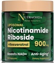 Liposomal Nicotinamide Riboside 900mg Resveratrol & Quercetin – 抗衰老、细胞能和改善健康NAD 补充剂-80卡普尔