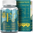 Biotin Gummys-Hair Skins和Nails Vitamins for Men & Women, Vegan Vitamin B7,支持头发生长和坚固的Nails,30日供应-蓝莓-60计数.