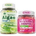 LILICARE 套装: Vegen Omega 3 补充 Gummys & Inositol Gummys 理想 40:1 比例 Myo & D-Chiro Inositol