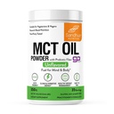 Sandhu的MCT油粉 配有生前纤维 → 35 服务 →有机 - Keto → 脂肪酸燃料 用于身体和大脑 100%的椰子油 得到,易混合, 10.6 Oz