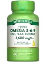 大自然的真理三重奏 Omega 3-6-9 Softgels QQ 3600mg QQ 60 Counter QQ鱼, Flax, Borage Oils QQ Non-GMO & Gluten Free Supplement(英语:Non-GMO & Gluten Free Supplement) 互联网档案馆的存檔,存档日期2013-03-02.
