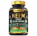 Neem Leaf 补编 - 8in1 公式 - 与Turmeric,锡兰锡桂,Ginger,Tulsi,Ginkgo Biloba,Amla 和 Black Pepper - Immune 健康支持 - 150 Vegan Capsules 组合