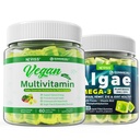 Vegen Omega 3 Gummys 1000mg 配有Vegen Multivitamin 配有铁,维生素B12,A,D3,K2,藻类Omega 3,镁,锌