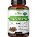 Zazzzee USDA Official Black Cohosh 10:1 提取,3000 mg 强度,120 Vegan Capsules, 4个月供应,标准化和集中 10X 提取,100% 蔬菜,全自然,非GMO,美国制造