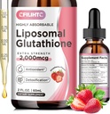Liposomal Glutathione液滴,Glutathione液滴,活性形态 L-Glutathione,配有维生素C,肝氧化剂,抗衰老抗氧化剂,Immune & Cleansing,草莓火焰,2 FL.OZ