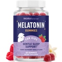 Melatonin Gummys for Kids 0.5mg Per Gummy 儿童2岁+QQ 低脂可嚼儿童休息援助 柠檬Balm & Chamomile QQ 非GMO 第三方测试60ct