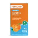 FemiClear HerpPro drink Mix,配有 L-Lysine 3000mg, Zinc, 维生素A & C, Ashwagandha, 女性和男性的豁免和压力补充, 20个棒包