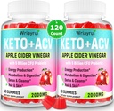 Apple Cider Vinegar Gummys, Advanced Keto ACV Gummys, ACV Gummys for Detox, Cleanse, 代谢和文摘, Keto 支持, 与绿茶, B6 & B12, Probiotics, 120 Counts 一同制定.