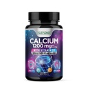 1200mg钙与维生素D3用于最佳吸收 - 高级骨骼支持补充,1200 mg碳酸钙 & 1600 IU 维生素D3, 缓慢释放用于免疫支持,易吞,120片