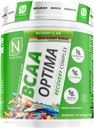 NutraKey BCAA 优化工作后恢复综合体、无糖、无碳、恢复援助、酸奶虫