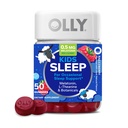 OLLY 孩子们睡觉 甜美 偶尔睡眠支持 * 0.5 mg Melatonin, L- Theanine, Raspberry Flavored, 50或25天供应量 - 50个计数