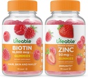 活生生素+锌50mg, Gummys Bundle - 大品尝,维生素补充,Gluten Free, GMO Free, Chewable (英语).
