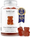 Unichi Rose Collagen Gummy,1000mg 高卷海洋Collagen Gummy 配有Collagen Peptides,Rose Petals, Acerola Cherry, Rosehip, 60 Counter 的女性补充品