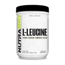 NutraBio 100%纯L-Leucine - 肌肉恢复与支持 - 天然发酵自由形态氨基酸 - Vegan, Non-GMO, Gluten Free - (500格拉姆)