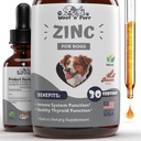狗用锌 - 狗用锌补充剂 - 帮助支持健康皮肤,大衣,免疫健康等 - 狗用锌 - 狗用锌补充剂 - 狗用锌补充剂 - 皮和大衣补充剂 - 1 fl oz - 培根 Flavor
