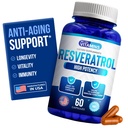我们喜欢维生素 Resveratrol 1000 mg 每服一次 - 60易吞咽蔬菜 Capsules - Natural Resveratrol Supplement 1000 mg - 抗氧化剂补充 帮助支持免疫系统