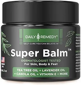 DAILY ReMEDY 茶树油超强超强压 - Athletes foot Cream Combats Ringworm, Jock Itch, 钉子问题 - Nourishes在身体和脚上裂开痒皮肤 - 美国制造(2包)