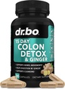Colon Cleanser Detox for Wight Flush - 15 Day Colon Cleanse Pills with Ginger - 快速天然氧化剂,便秘救济,肠胃Bowel运动补充剂 Bloating Gut Loss支持