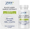 Zane - Agred Black Garlic Capsules - Immune System,血压和胆固醇健康支持 - Less Odor - 比Allicin更有效 - 60 Capsules Non-GMO,Gluten - 乳糖 - Paraben Free.