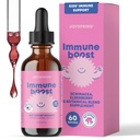JoySpring Immune Drops - 儿童Immune支持液体补充(2 fl oz) - Echinacea, 老年莓, 俄勒冈葡萄根, 橘皮, 维生素A, B6, C - 儿童和成人自然支持系统