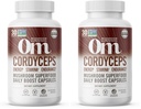 Om Mushroom超级食品 Cordyceps Mushroom Cassules 超级食品补编,90 Counter,30天,能源,动力,Stamina和耐力支持,体育表现超级食品补编(Pack of 2)