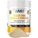 AKI Omega 3 DHA 微藻粉补充剂 - 以植物为主的Keto维生素用于炎症 - 鱼类或磷虾油的替代品 - Vegan & GMO-Free (1.94oz/55g)