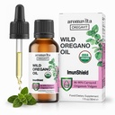 ImunShield Wild Oregano Oregano Oil Organio Organio 液滴 - 手抽Oregano 含86%-90%的卡瓦罗尔用于Imune和消化支持 - Vegan, Non-GMO, Gluten-Free, 1 fl.oz./30ml.