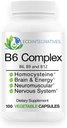 B6 复合维生素B6,B9 Folate,B12 甲基Cobalamin支持心血管,神经肌肉,神经系统,Homocysteine,能量,血细胞和骨质健康 100盖