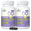 Liposomal Ubiquinol CoQ10 800 MG软胶,高吸附性CoQ10 Ubiquinol补充剂,活性Coenzyme Q10 800mg,用于心脏和脑功能的强抗氧化剂,能源生产,120 Vegan软胶