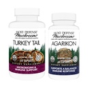 Host Defense Bundle with Turkey Tail Capsules, 120 Counter & Agarikon Capsules, 60 Counter - 支持文摘和免疫健康 - 支持免疫功能和细胞强度*