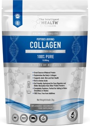 智能健康(Hydrolyzed Collagen Peptides Powder),草药,高蛋白,无味,无葡萄糖,Paleo & Keto Friendly,每服10克(2kg) 支持皮肤,毛发,钉子,联合,和骨头