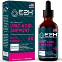 E2H Uric Acid支持补充剂 - Tart Cherry and Devil's Claw - 支持Uric Acid健康与肾功能 非GMO - Vegan - 2 Fl Oz