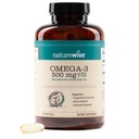 NatureWise Omega 3鱼油 - 每药500毫克 - EPA & DHA - 免疫支持,脑健康与最佳健康 - Gluten and Soy Free, Non-GMO - 180 Softgels [6-Month Supplement]