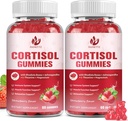 (2 Pack) 科尔蒂索尔公司与Rhodiola Rosea公司、Ashwagandha公司、镁公司、平衡科尔蒂索尔公司、Zzz支助公司、Non-GMO公司、120 Gummis公司合作,为妇女提供Gummies公司