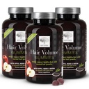 新NORDIC 头发卷古米,2500 mcg Biotin, 每日头发维生素补充 支持头发皮肤和钉子, Vegan, 60 Counter (Pack of 3)