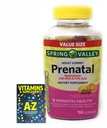 春谷成人产前保健 多维生素DHA & Folic Acid,水果,190古米+更好的指南 维生素补充书