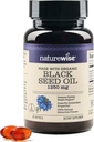 NatureWise 黑色种子油软胶 1250 mg - 100%有机冷压奈杰拉·萨蒂瓦 - Omega 3 6 9 - 抗氧化剂免疫支持,头发和皮肤 - Non-GMO, Gluten-Free - 60 Softgels [1-Month Supply]