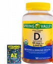 春谷维他命D3 Gummys, 2000 IU, 50 mcg, 160 Ct+Better Guide 维他命补充书 Free Include(不能单独出售)