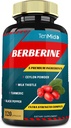 Berberine Capsules, 4个月供应 & Ceylon, 牛奶硝酸盐, Turmeric, Black Pepper QQ Immune 函数支持, 重量管理补编
